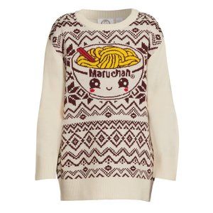 Maruchan Boys Ramen Graphic Crew Neck Pullover Sweater, Christmas Holiday NEW